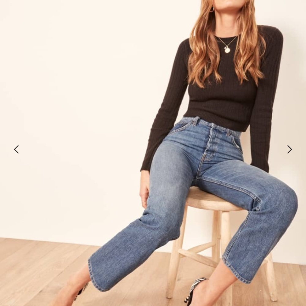NWT Reformation Cynthia High Relaxed Jean